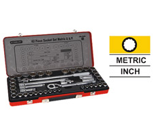 43PC 1/2 Drive 12 Point Socket Set